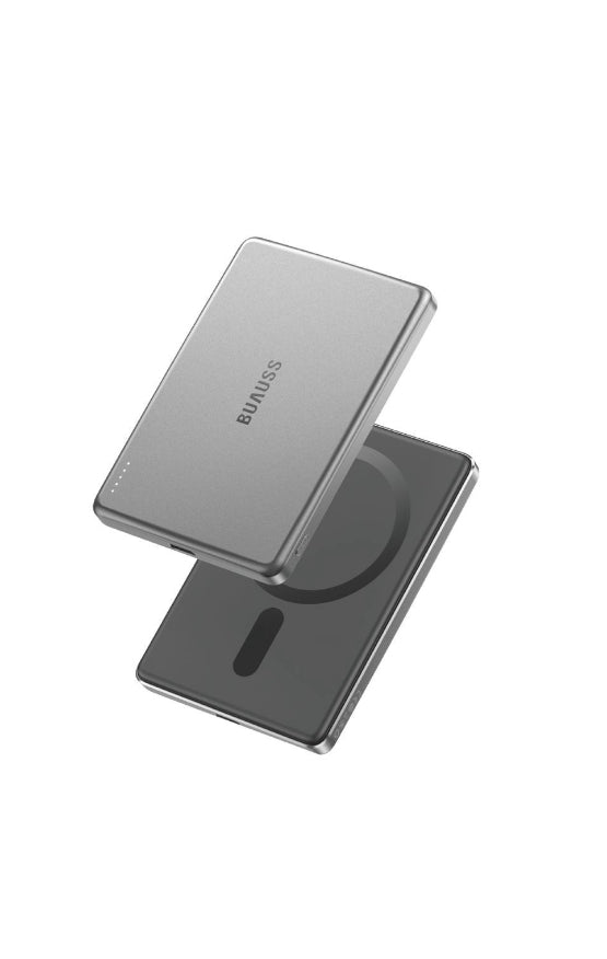 BUNUSS Mag Power Bank 5000 mAh - ultrasottile - ricarica veloce 20W - Compatibile con Mag Safe - Batteria Portatile Senza Fili