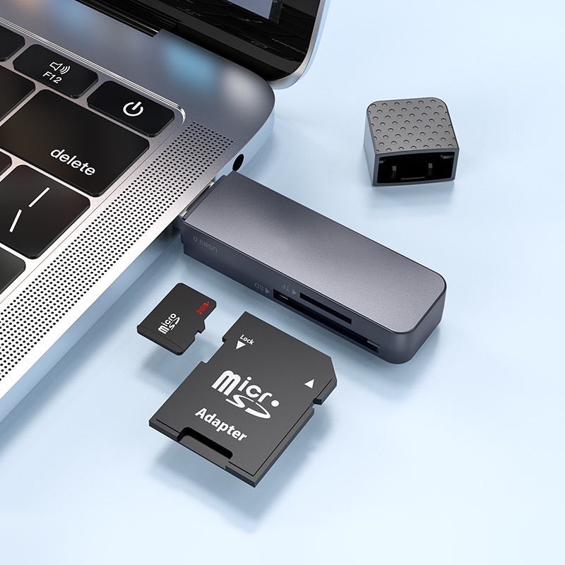 Lettore di scheda da USB-A a SD + TF, USB-A (USB2.0)-480MbpsSupporta fino a 2Tb.