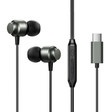 Auricolari In-Ear con Filo a Connettore USB-C, Qualità Audio HiFi con Microfono Integrato, ideare per Android, IOS, Table e Laptop